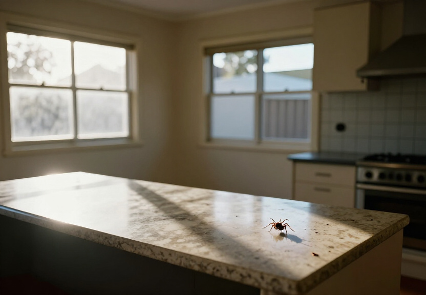 Bed bug infestation in a Mascot hotel room before treatment